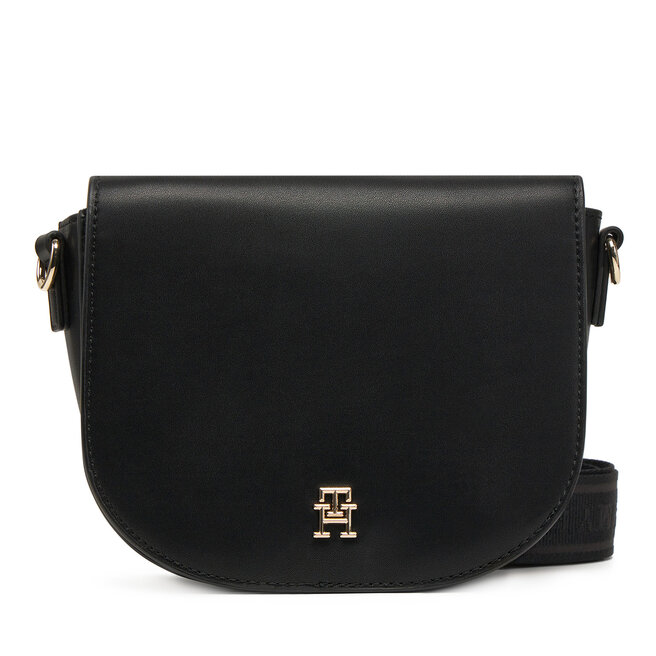 Torebka Tommy Hilfiger Th Logotape Saddle Bag - Czarny