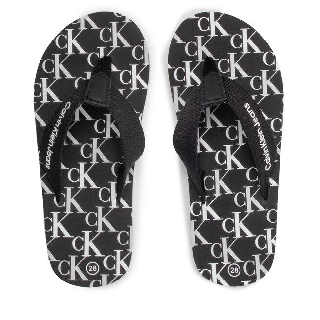 Calvin Klein Jeans Flip-flops Calvin Klein Jeans Logo Print Flip Flop V3X8-80156-0058 M Black 999