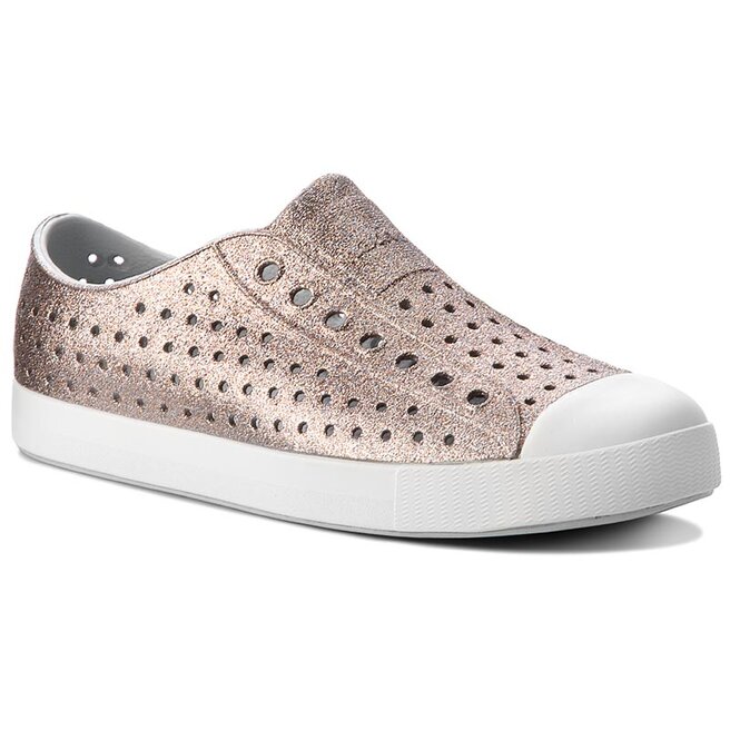 Native Sneakers aus Stoff Native Jefferson Bling 11100112-1241 Metal Bling/Shell White