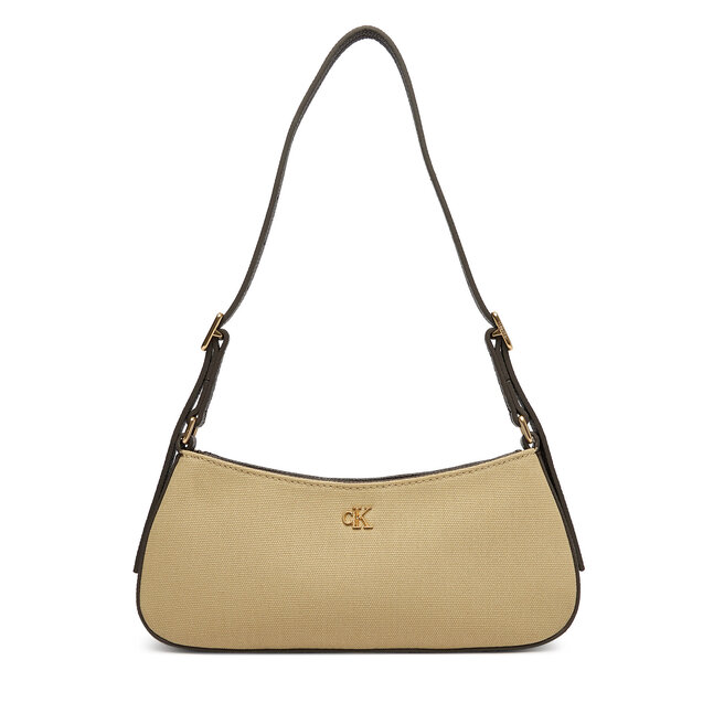 Torebka Calvin Klein Ck Canvas Small Shoulder Bag LV04F3347G Beżowy -
