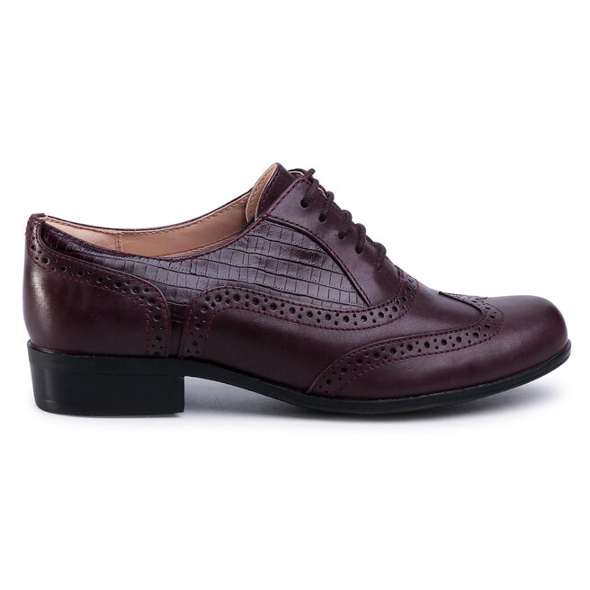 Oxfords Clarks Hamble Oak 261463014 Burgundy Combi escarpe