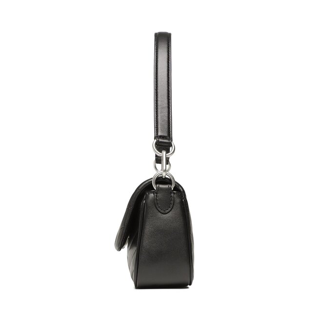 Tory Burch Táska Tory Burch Kira Chevron Small Flap Shoulder Bag 90456 Black/Rolled Nickel 002