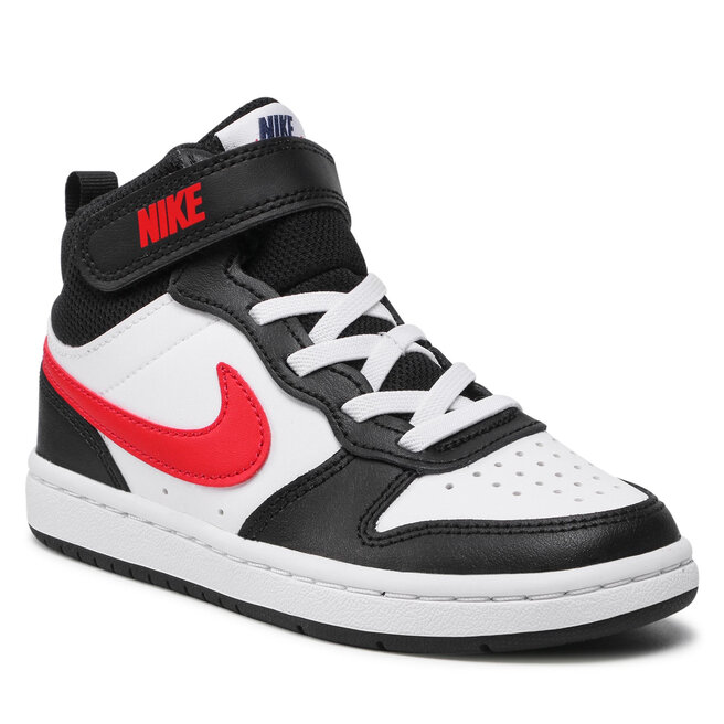 Nike court borough mid red hot sale and white