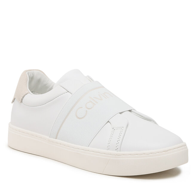 Sneakers Calvin Klein Clean Cupsole Slip On – He HW0HW01416 Bright White YBR Bright imagine noua gjx.ro