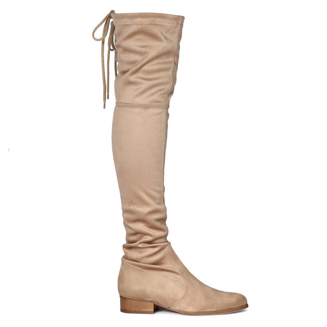 Stivali sopra il ginocchio beige new arrivals