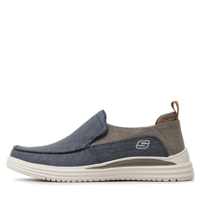 Skechers Polobotky Skechers Evers 204472/NVBR Navy/Brown