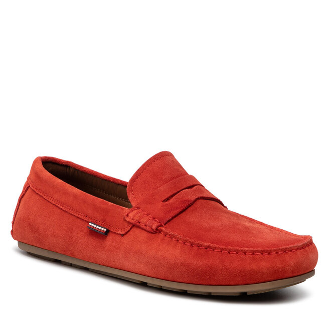 Mocasines Tommy Hilfiger Classic Suede FM0FM02725 Cinnabar Red XNG • Www.zapatos.es