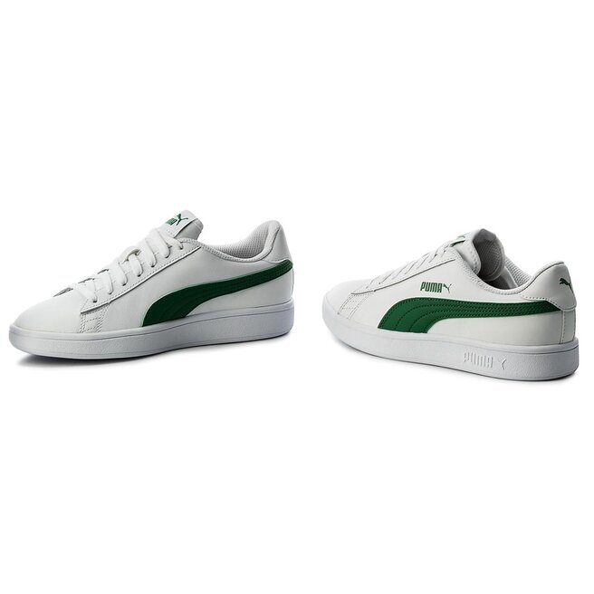 Сникерсы Puma Smash Vl L 365215 03 Puma White/Amazon Green • Eobuv.com