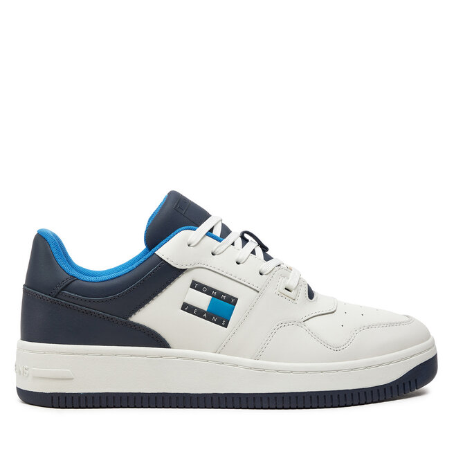 Sneakersy Tommy Jeans Basket Leather - Granatowy