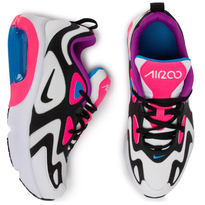 Nike Air Max 200 GS AT5630 100 White Black Hyper Pink