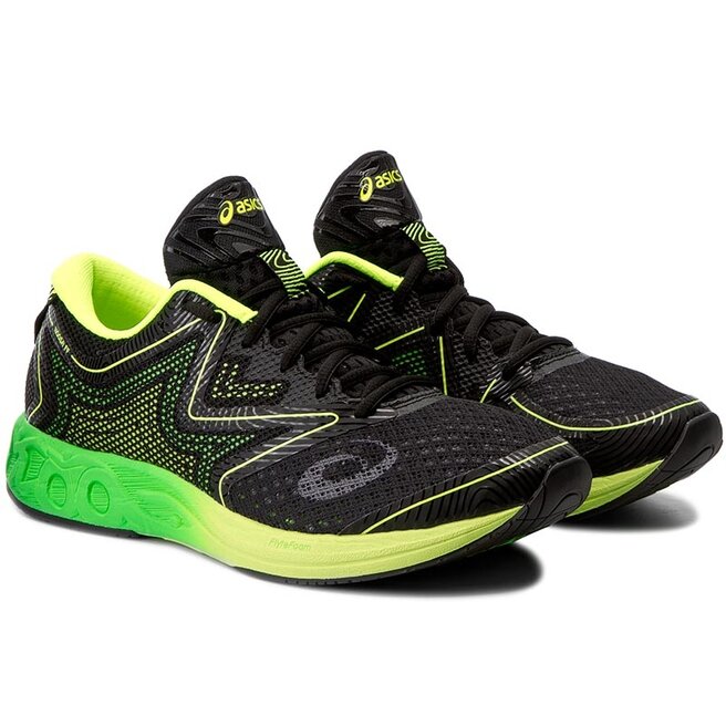 Chaussures Asics Noosa Ff T722N Black Green Gecko Safety Yellow