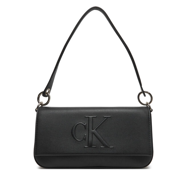 Torebka Calvin Klein Jeans Sculpted Flap Shoulder Pouch - Czarny
