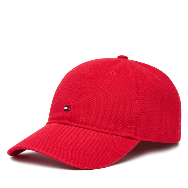 Czapka z daszkiem Tommy Hilfiger Flag Soft 6 Panel - Czerwony