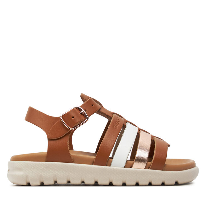 Sandały Geox J Sandal Soleima Gir J35GSB 043CF - M Brązowy