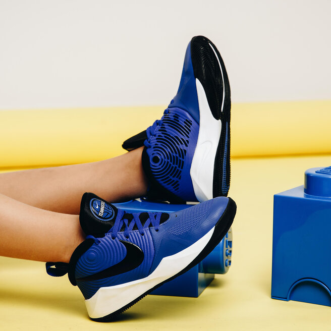 Nike Pantofi Nike Team Hustle D 9 (Gs) AQ4224 400 Game Royal/Black/White