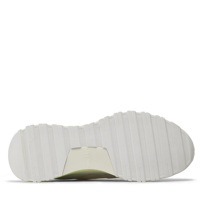 Calvin Klein Sneakers Calvin Klein Knit Runner Dynamic Lace Up HW0HW01446 White/Spirit Green 0IR
