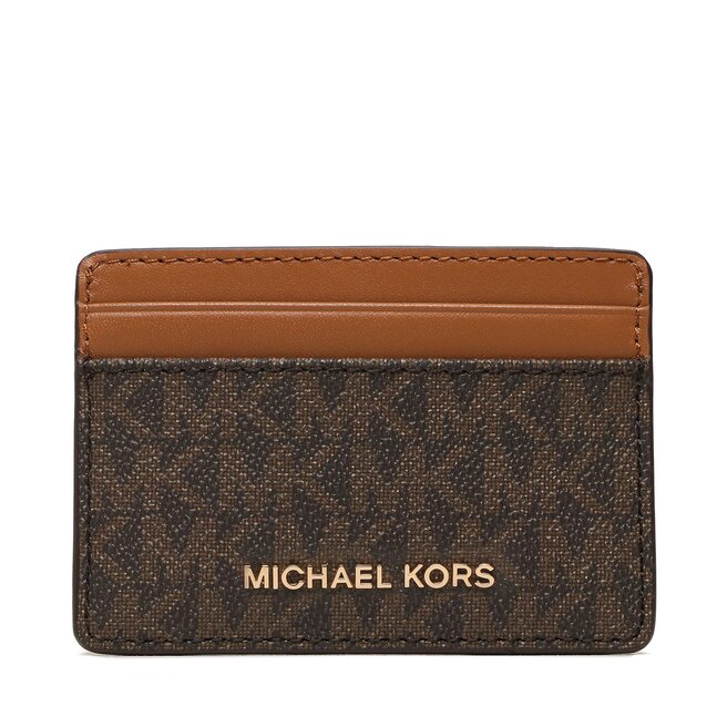 MICHAEL Michael Kors Калъф за кредитни карти MICHAEL Michael Kors Jet Set 34F1GJ6D0B Кафяв