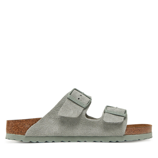 Klapki Birkenstock Arizona zamsz - Zielony