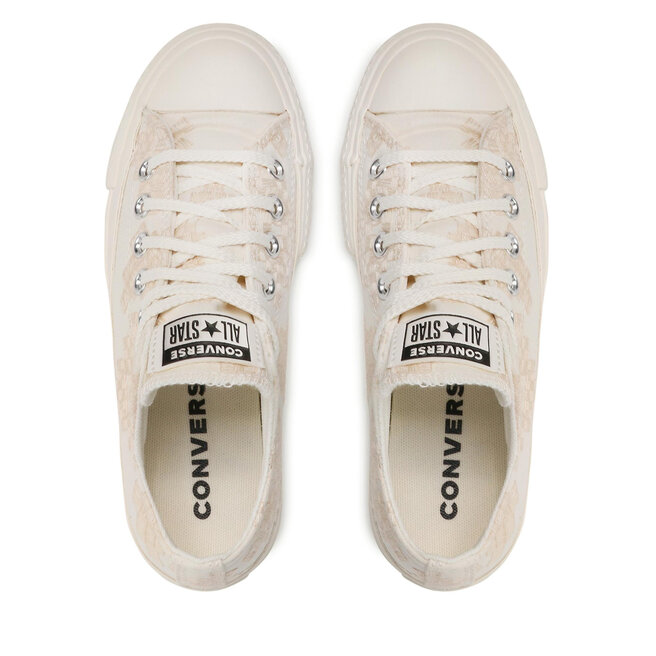 Kedas Converse Ctas Lift Ox A02225C Vintage White/Egret/Egret | eapavi.lv