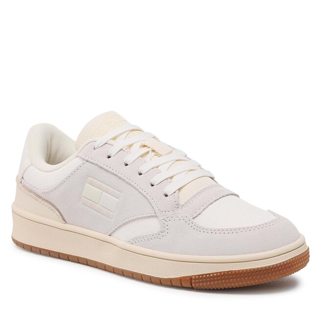 Tommy Jeans Sneakersy Tommy Jeans Retro Cups Suede EN0EN02112 Ivory YBI