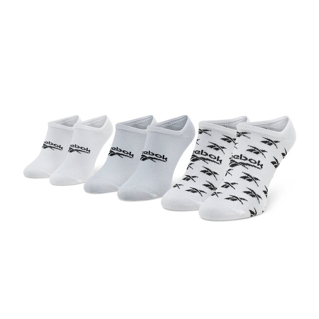Zestaw 3 par niskich skarpet unisex Reebok Cl Fo Invisible Sock 3P - Biały