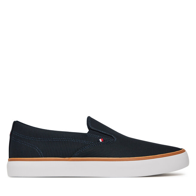 Tenisówki Tommy Hilfiger Th Hi Vulc Core Low Ii Slipon - Granatowy
