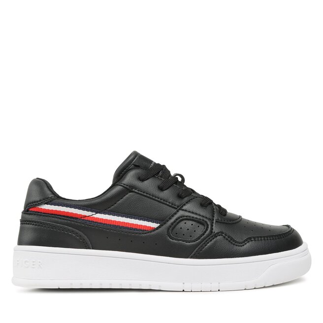 Sneakersy Tommy Hilfiger Stripes Low Cut Lace-Up Sneaker - S Czarny