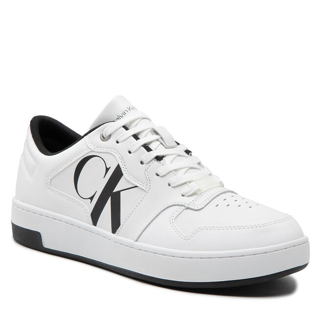 Sneakers Calvin Klein Jeans Cupsole Laceup Basket Low Poly YM0YM00428 White/Black 0K4 0K4 imagine noua