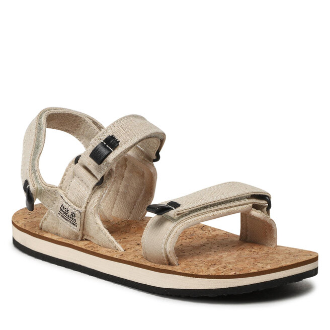 Jack Wolfskin Sandály Jack Wolfskin Ecostride 2 Sandal W 4051771 Natural/Cork
