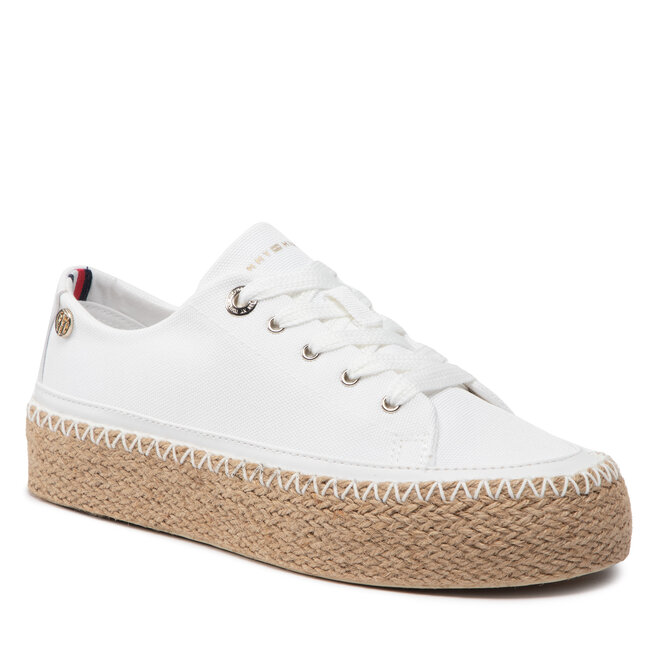 Tommy Hilfiger Espadrile Tommy Hilfiger Rope Vulc Sneaker FW0FW06461 White YBR