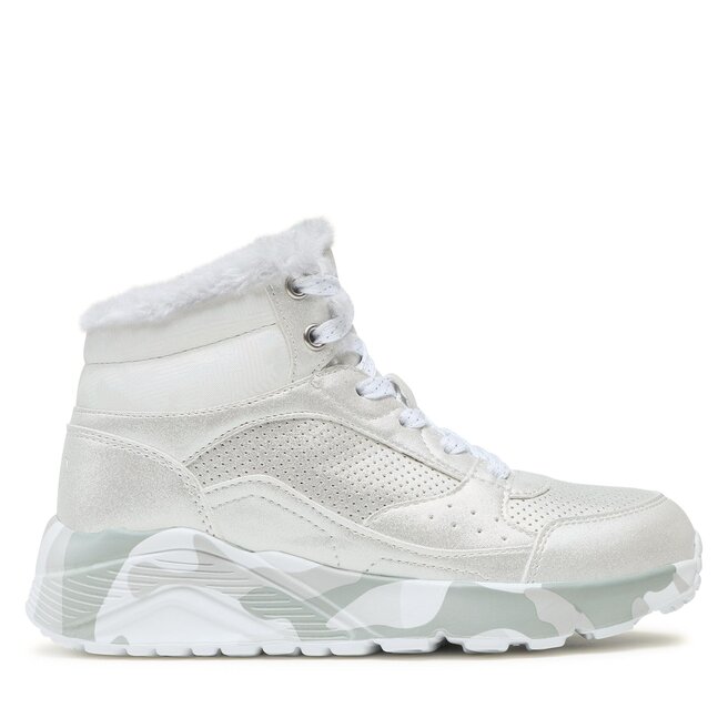 Sneakersy Skechers Uno Lite Camo Dazzle 310485L/SLGY Srebrny - dziewczęce