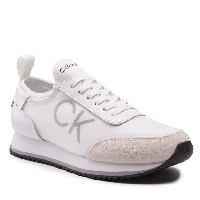 Sneakers Calvin Klein Low Top Lace Up Neo Mix HM0HM00473 White/Black 0LI 0LI imagine noua