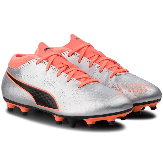 Puma One 4 Syn Fg Jr 104782 11 Silver Orange Black