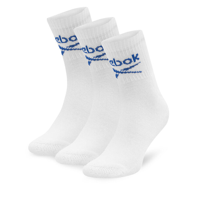 Σετ 3 ζευγάρια ψηλές κάλτσες unisex Reebok R0255-SS24 (3-pack) Λευκό