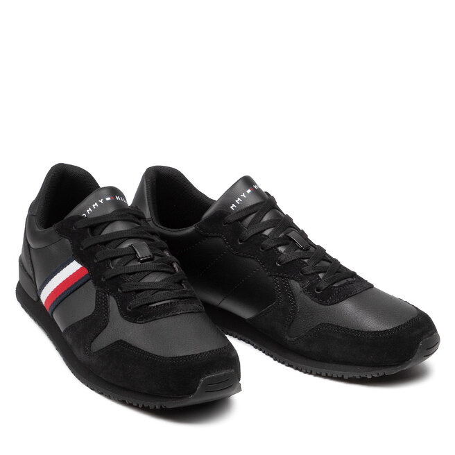 Tommy Hilfiger Sneakers Tommy Hilfiger Iconic Leather Runner FM0FM03272 Black BDS