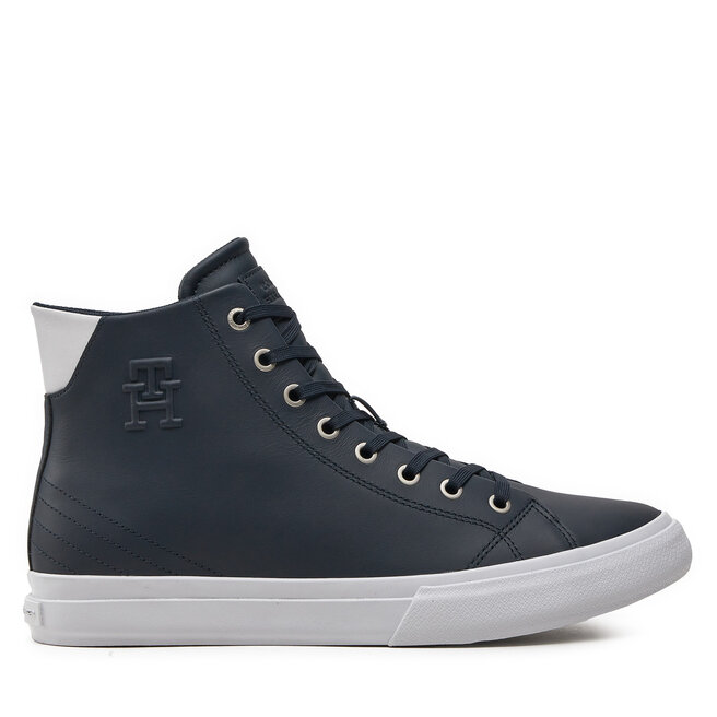Sneakersy Tommy Hilfiger Th Hi Vulc Street Lth Ess - Niebieski