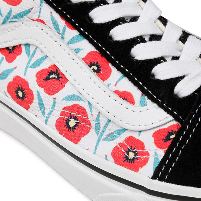 Vans old skool garden floral black deals true white