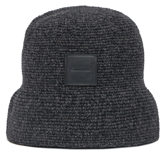 Kapelusz Calvin Klein Crochet Bucket - Czarny