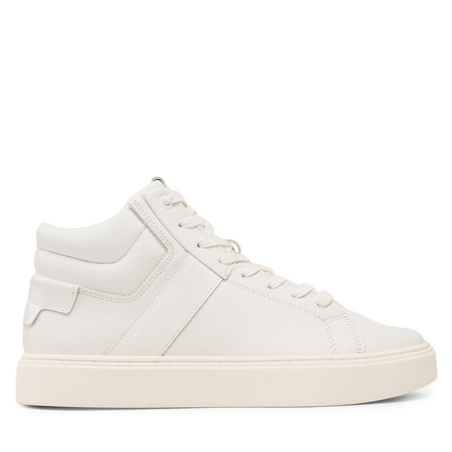 Sneakersy Calvin Klein High Top Lace Up Lth - Biały