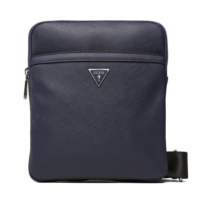 Saszetka Guess Certosa Saffiano Smart HMECSA - Granatowy