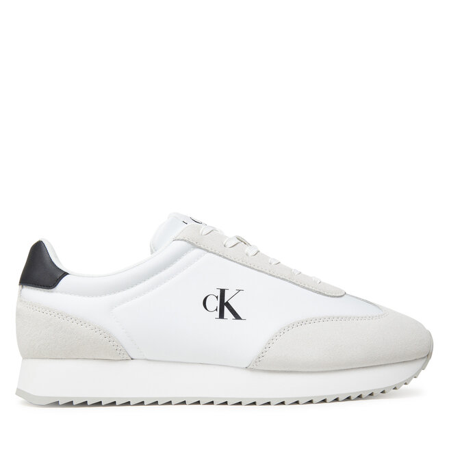 Sneakersy Calvin Klein Jeans Retro Runner Lace Up Ny-Su - Biały