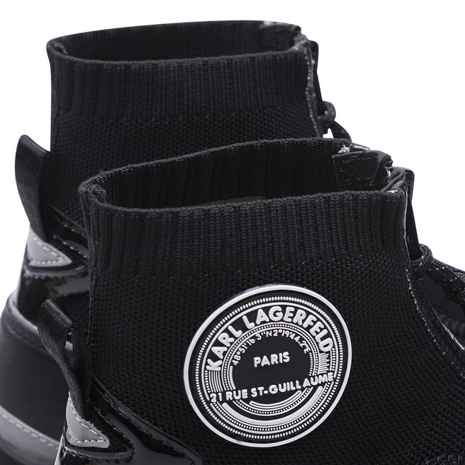 KARL LAGERFELD Bakancs KARL LAGERFELD KL51659 Black Lthr/Textile Mono