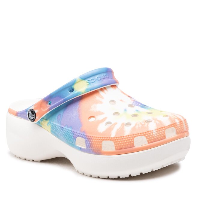 Șlapi Crocs Classic Platform Tiedye Graphclgw 207151 Oxygen/Multi 207151 imagine noua