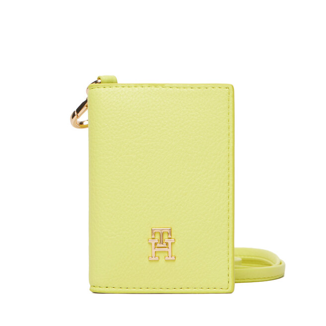 Etui na karty kredytowe Tommy Hilfiger Th Icon Cc Holder W/Strap AW0AW18480 Zielony -
