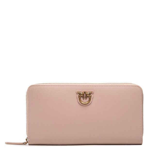 Pinko Μεγάλο Πορτοφόλι Γυναικείο Pinko Ryder Wallet Zip Around L Simpl AI 22-23 PLTT 1P22XF Y5H7 Cipria O81Q