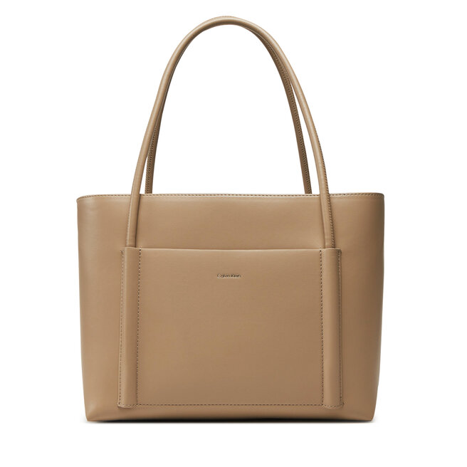 Torebka Calvin Klein Ck Linn Medium Shopper - Beżowy