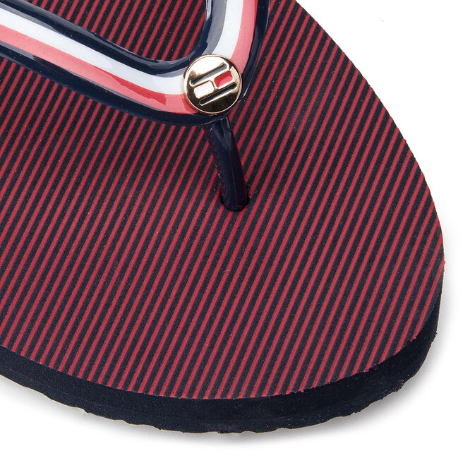 Tommy Hilfiger Flip flop Tommy Hilfiger Flat Beach Sandal Stripe Print FW0FW04043 Rwb 020