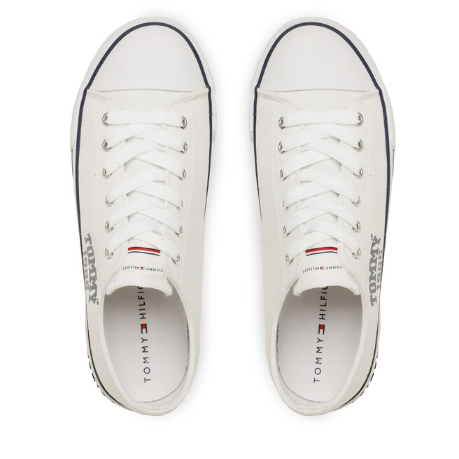Tommy Hilfiger Scarpe da ginnastica Tommy Hilfiger Varisty Low Cut Lace-Up Sneaker T3X9-32833-0890 S White 100