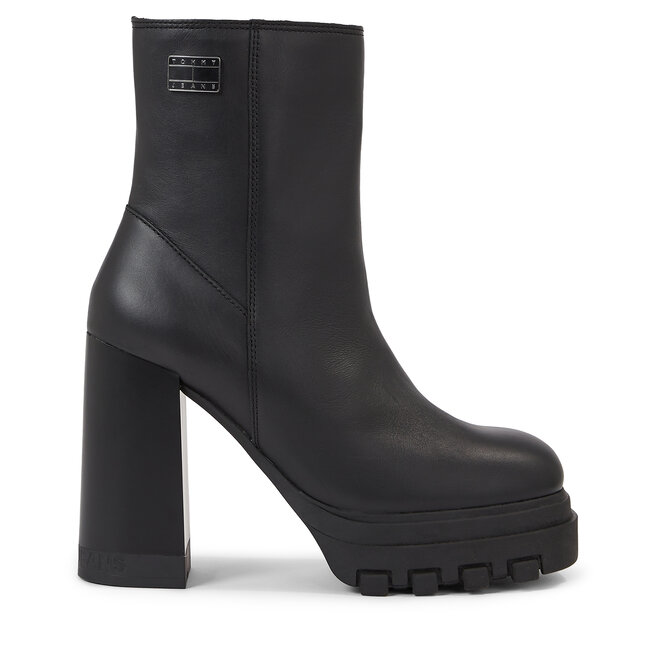 Botki Tommy Jeans Tjw High Heel Ankle - Czarny