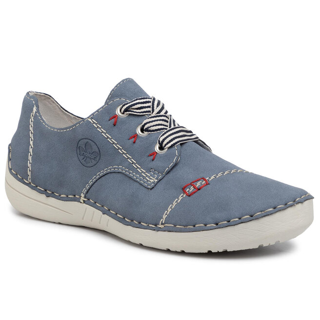 Rieker 52520 lage veterschoenen voor dames, beige, 40 EU, beige, 40 EU